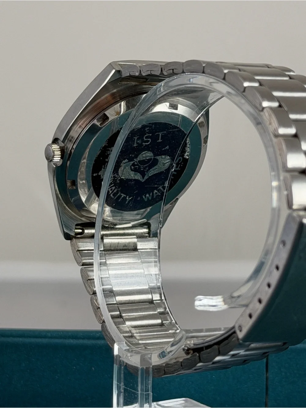 Vintage Seiko Automatic Men’s Watch Light Blue Dial Running